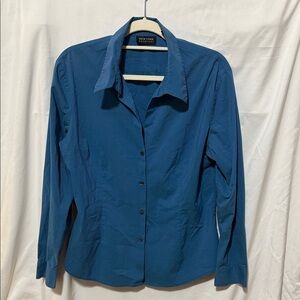 New York & Company Deep Blue Collared Shirt